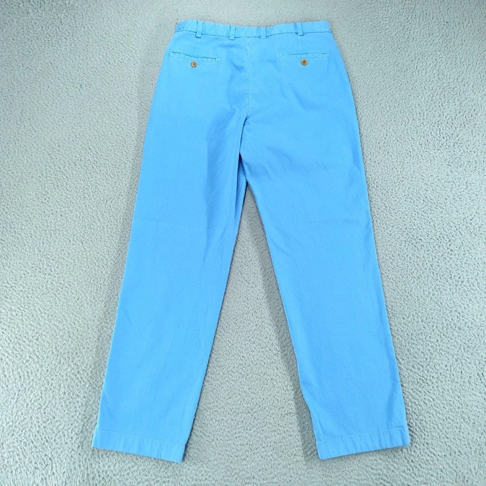 Brooks Brothers Pants Mens 34x32 Blue Clark Fit Stretch Chino Cotton Casual